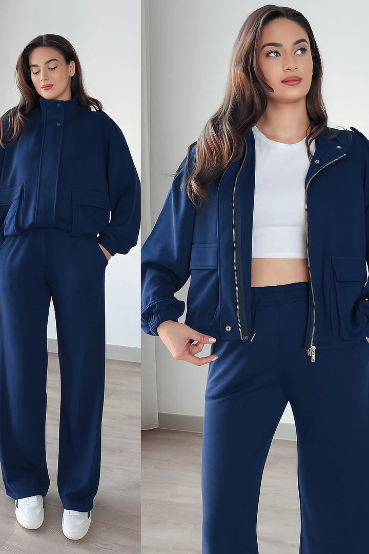 Classic Zipper Tracksuit Set