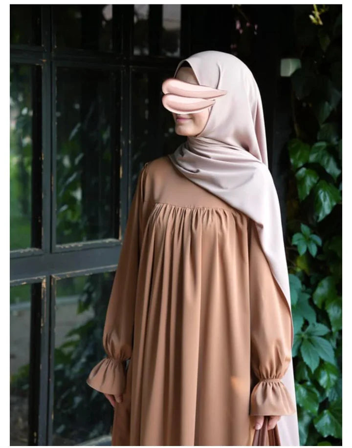 Amber Beige Abaya with stoller
